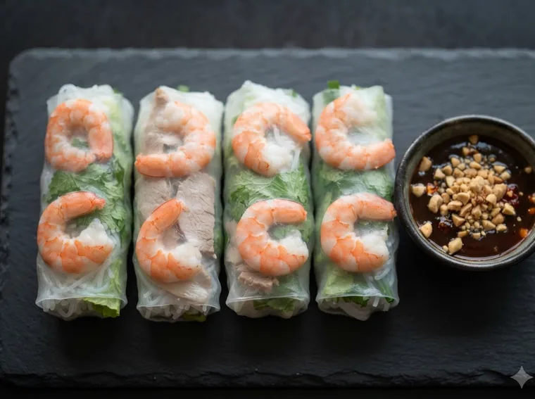 Fresh shrimp rolls